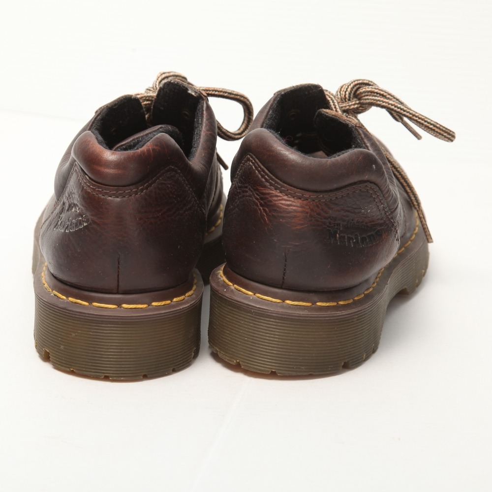 Dr. Martens Mens US 8 Oxfords Grizzly Brown Leather Low Top Lace Up Chunky - Picture 6 of 14